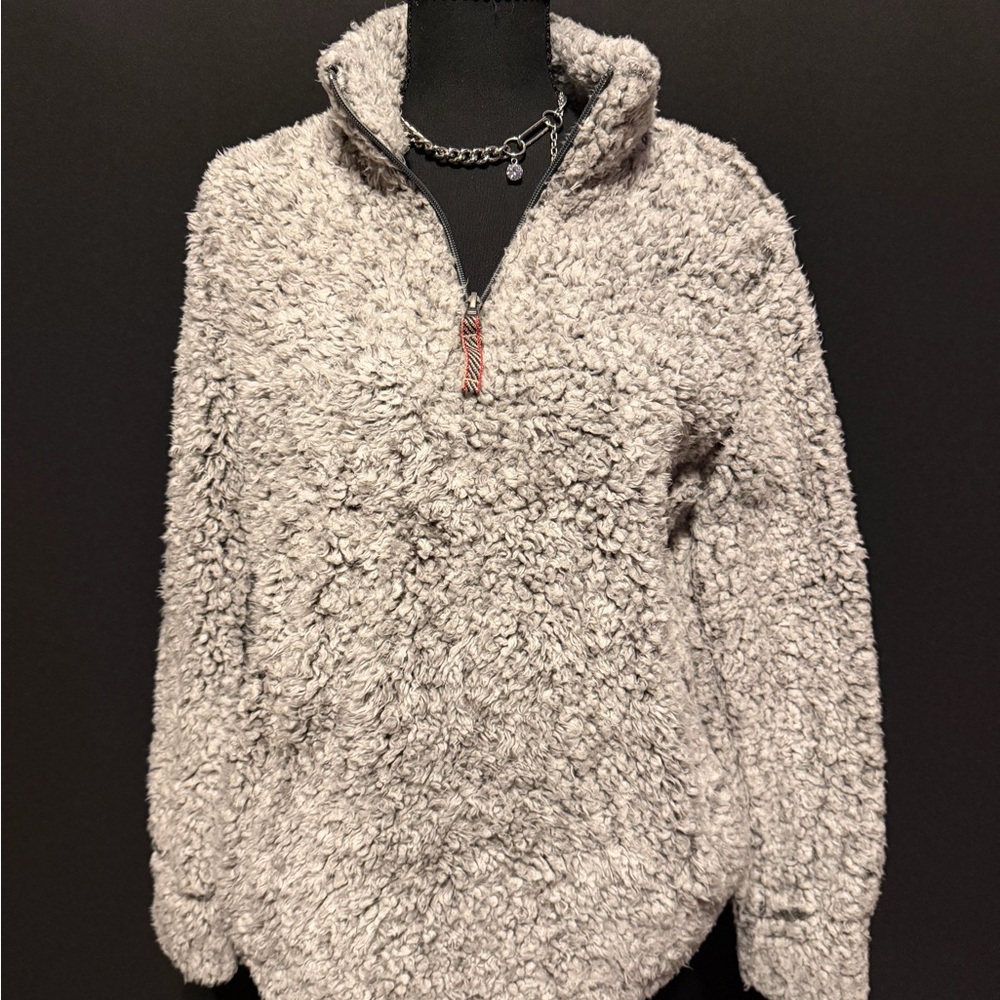 Weatherproof Women's Fuzzy Gray Sweater